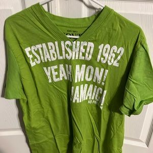 Lime green V Neck tee
